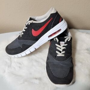 Nike SB Boys Eric Koston 2 Air Max Gray Red Sneakers-Size 6 